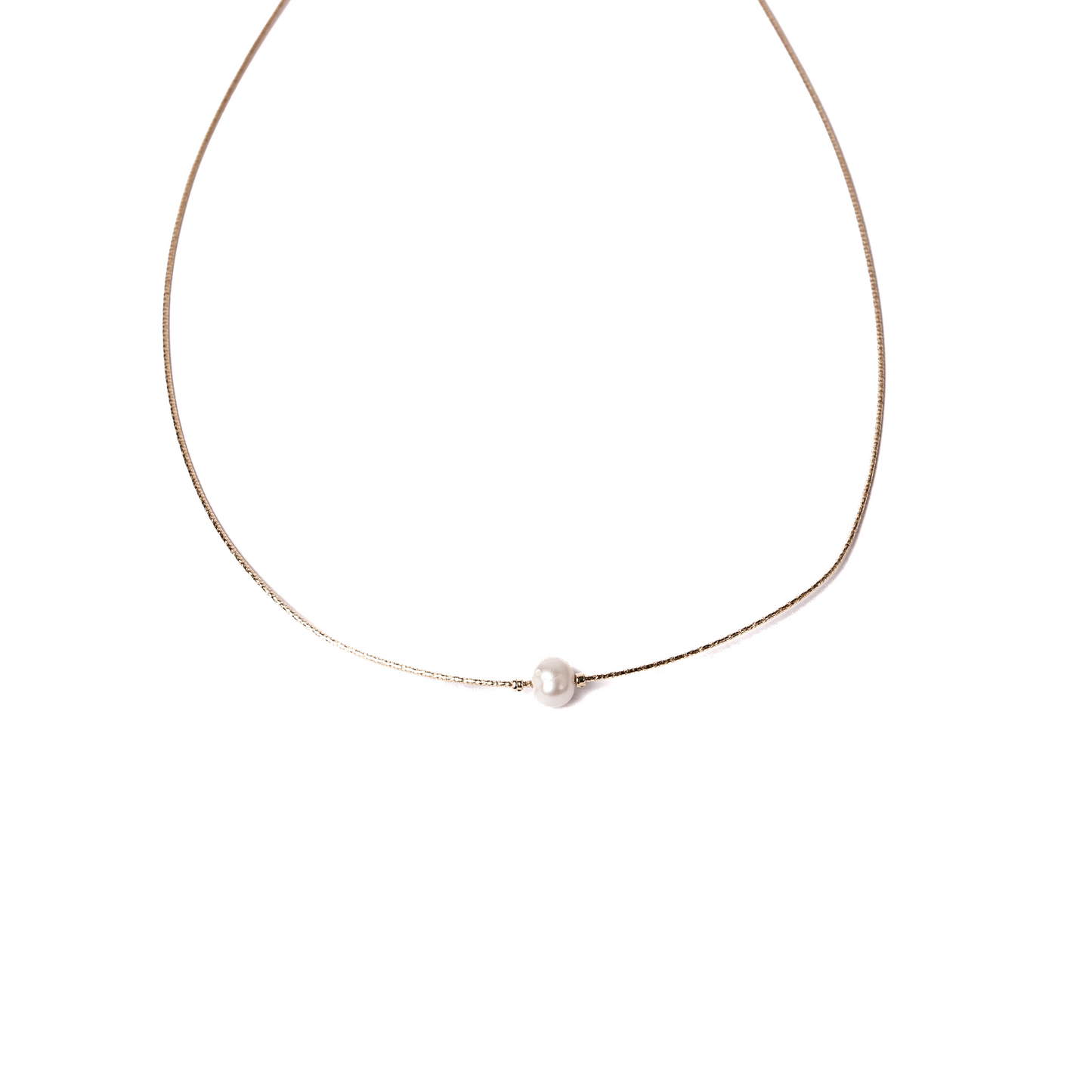 Collana filo con perla