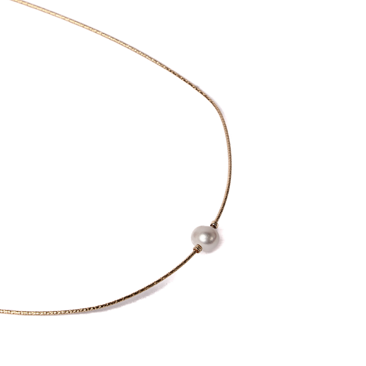 Collana filo con perla