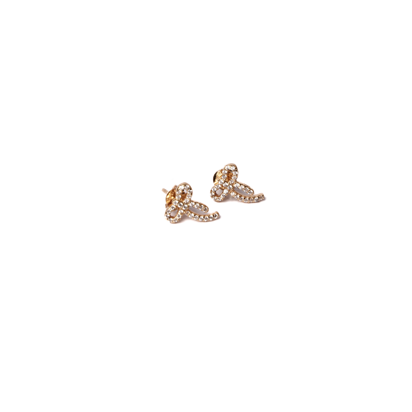 Orecchini mini fiocchetto sparkling