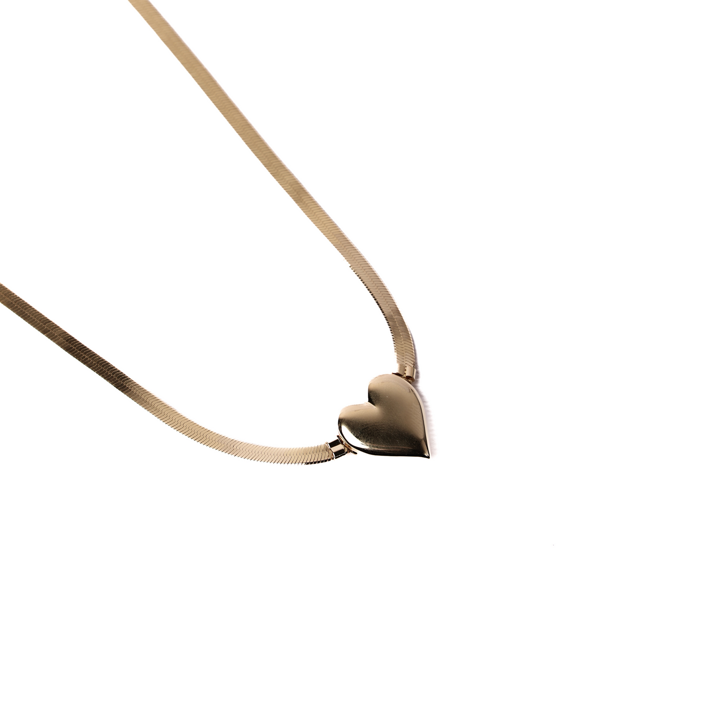 Collana snake con cuore bold