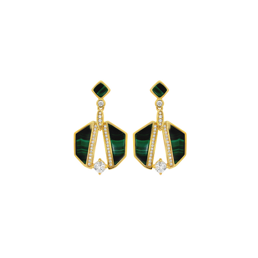 Orecchini Malachite