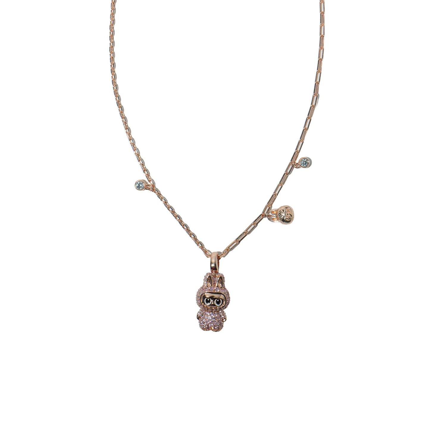 Collana Labubu (variante rosa / nero)