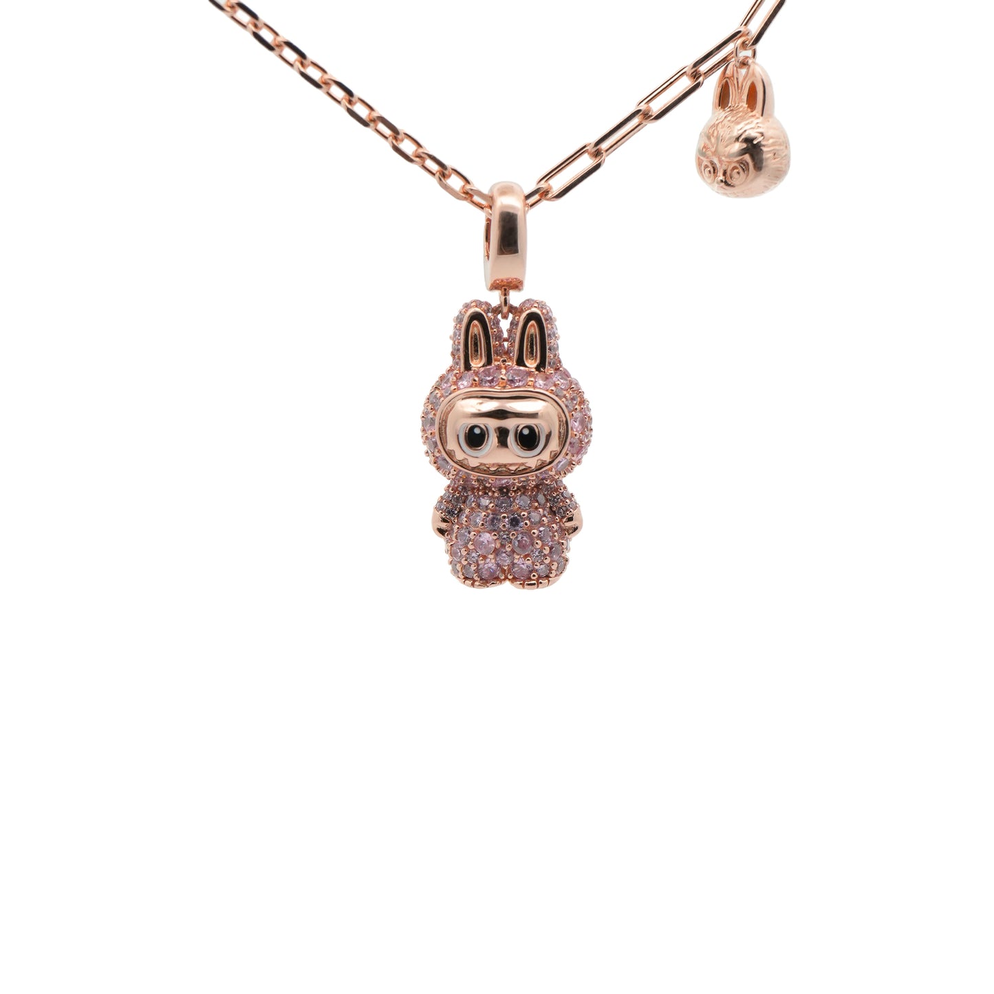 Collana Labubu (variante rosa / nero)